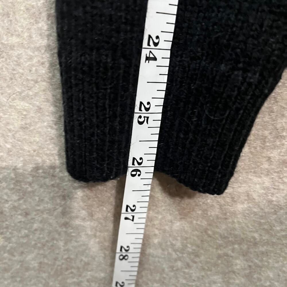 Tasso Elba Wool Alpaca Black Button Sweater Luxury Yarn Size Large - Picture 4 of 6